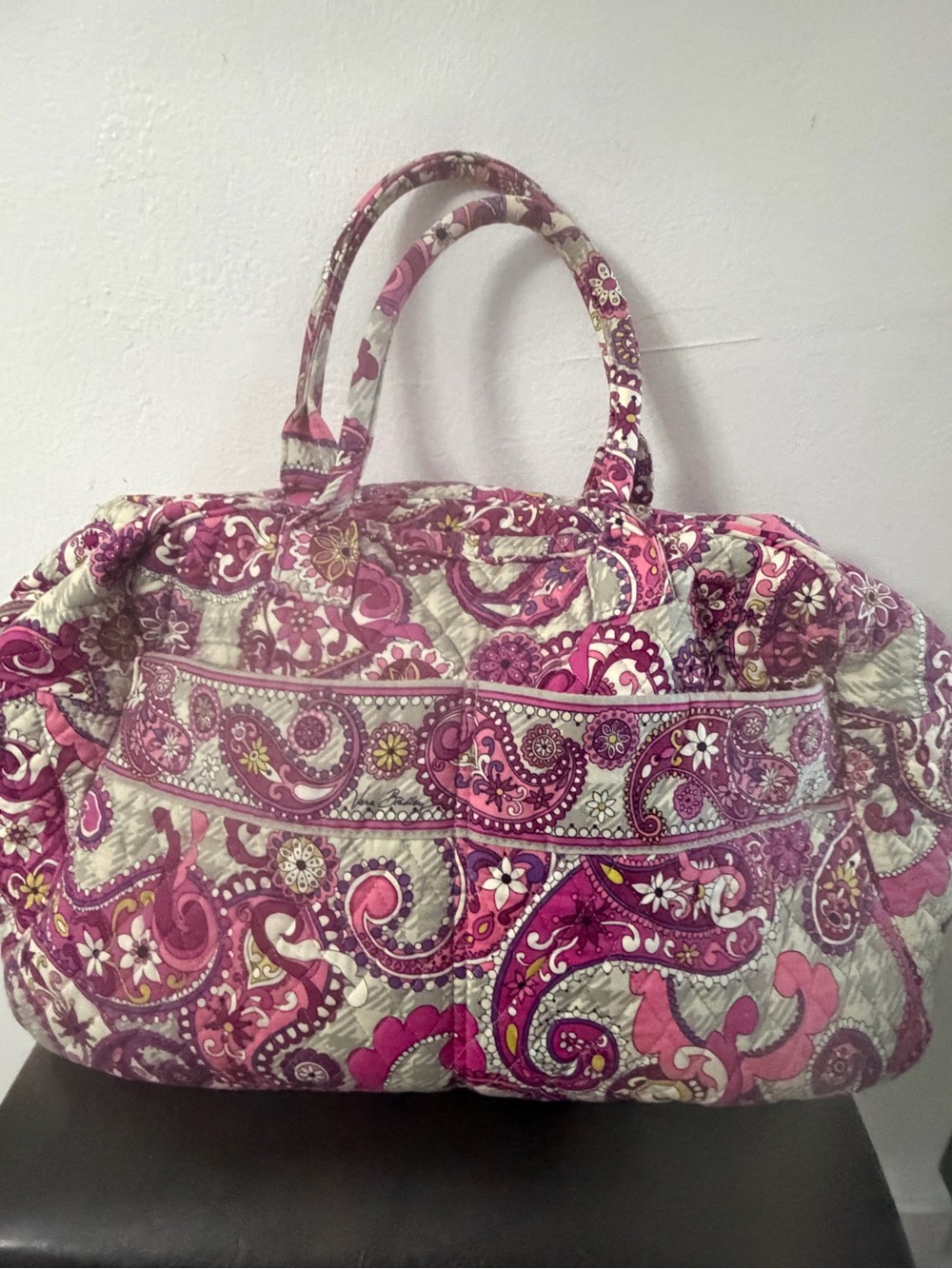 Vera Bradley Pink Paisley Quilted Travel Tote